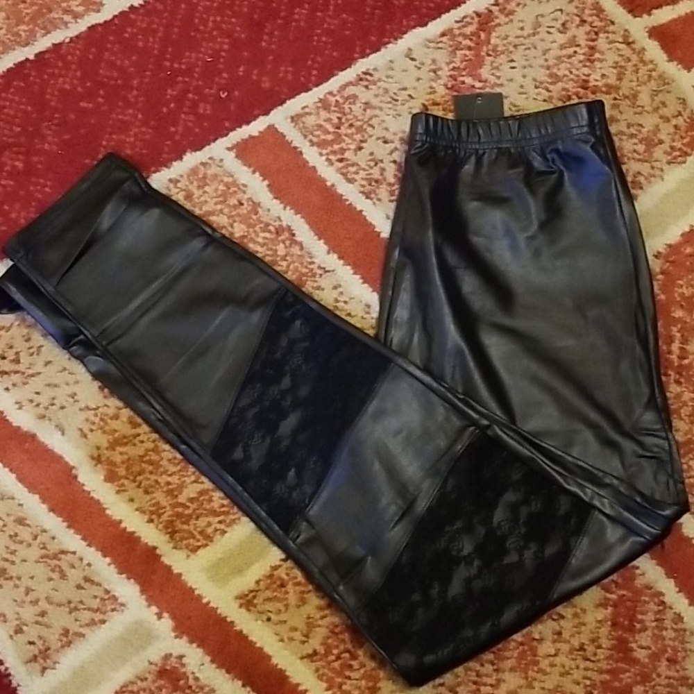 Faux leather leggings